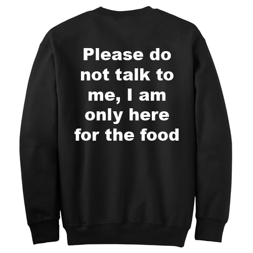 Please Do Not Talk To Me Sweatshirt Back