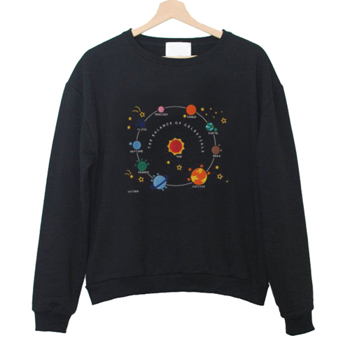 solar system planets space Sweatshirt