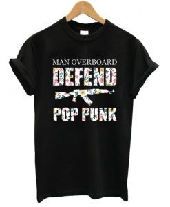Man overboard defend pop punk floral T shirt