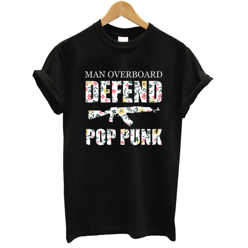 Man overboard defend pop punk floral T shirt