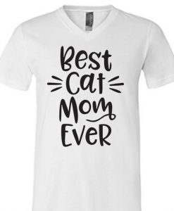 Cat Mom AF T Shirt V Neck T Shirt