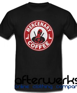 Mercenary Deadpool Wade Wilson Coffee t-shirt