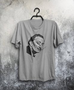 Salvador Dali Shirt Men T-Shirt White T Shirt Gray Tshirt Man Tee Quote T-Shirt Men Clothing Salvador Dali Shirt Art Painting Moustache