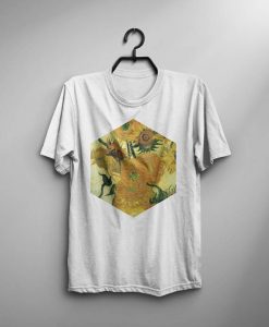 Sunflowers Van Gogh Shirt Sunflowers T Shirt Fashion Van Gogh T-Shirt Man Tee Art Painting T-Shirt Birthday Gift For Him Men Van Gogh Tshirt