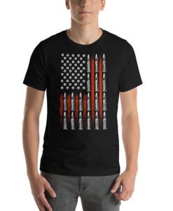 American Flag Bullet TShirt, Patriotic Gun Shirt, Gun Owner Shirt, Gun Gift Shirt, Gun Lover Shirt, Usa Guns Shirt, Second Amendment Tee