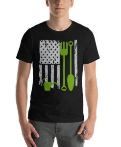 American Flag Gardening TShirt, Gardening Lover Gift, Gardening Shirt, Gardener Shirt, Gardening T-Shirt, Gardening Tee, Garden T Shirt