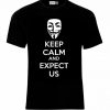 Anonymous Guy Fawkes Mask Keep Calm And Expect Us T-Shirt