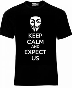 Anonymous Guy Fawkes Mask Keep Calm And Expect Us T-Shirt