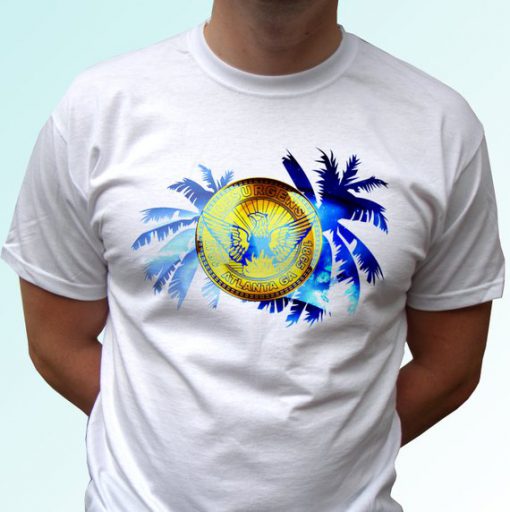 Atlanta City Palm white t shirt top short sleeves usa design - Mens, Womens, Kids, Baby - All Sizes!