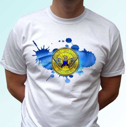 Atlanta City flag white t shirt top short sleeves - Mens, Womens, Kids, Baby - All Sizes!