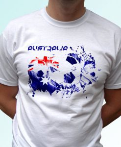 Australia football flag new white t shirt soccer top short sleeves - Mens, Womens, Kids, Baby - All Sizes!