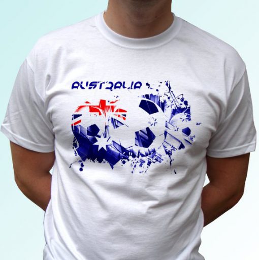 Australia football flag new white t shirt soccer top short sleeves - Mens, Womens, Kids, Baby - All Sizes!