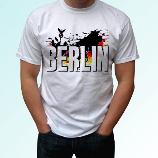 Berlin white t shirt top short sleeves - Mens, Womens, Kids, Baby - All Sizes!