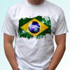 Brazil flag white t shirt top short sleeves - Mens, Womens, Kids, Baby - All Sizes!