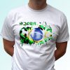 Brazil football flag white t shirt top short sleeves - Mens, Womens, Kids, Baby - All Sizes!