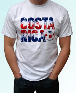 Costa Rica football white t shirt top short sleeves - Mens, Womens, Kids, Baby - All Sizes!