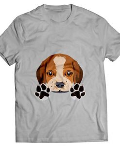 Cute little dog Men's gray t-shirt