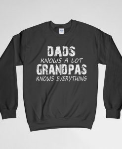 Dads Knows A Lot Grandpas Knows Everything, Dad Sweatshirt, Dad Long Sleeves Shirt, Dad Crew Neck, Gift for Him, Gift For Dad