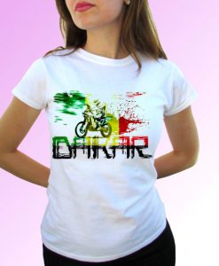 Dakar white t shirt top short sleeves - Mens, Womens, Kids, Baby - All Sizes!