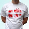 Denmark white t shirt top short sleeves - Mens, Womens, Kids, Baby - All Sizes!