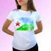 Djibouti white t shirt top short sleeves - Mens, Womens, Kids, Baby - All Sizes!