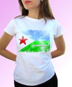 Djibouti white t shirt top short sleeves - Mens, Womens, Kids, Baby - All Sizes!