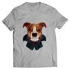 Dog with sweater Men's gray t-shirt