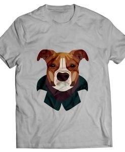 Dog with sweater Men's gray t-shirt