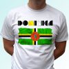 Dominica white t shirt top short sleeves - Mens, Womens, Kids, Baby - All Sizes!