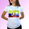 Ecuador flag white t shirt top short sleeves - Mens, Womens, Kids, Baby - All Sizes!