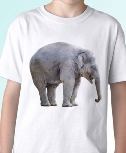 Elephant white t shirt top tee design art - mens, womens, kids, baby sizes