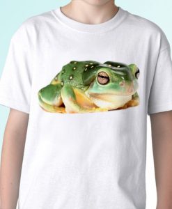 Frog white t shirt top animal tee design art - mens, womens, kids, baby sizes