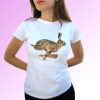 Hare white t shirt top tee design art - mens, womens, kids, baby sizes