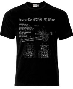 Howitzer Gun M1937 ML-20 Blueprint USSR Russia Russland Soviet Union T-Shirt