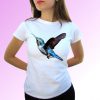 Hummingbird white t shirt top tee design art - mens, womens, kids, baby sizes