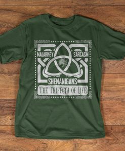 Irish tshirt - Malarkey Sarcasm Shenanigans - The Trifecta of life
