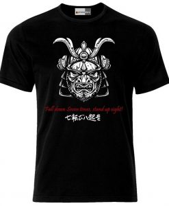 Samurai Mask Fall Down Seven Times T-Shirt