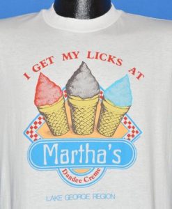 80s I Get My Licks At Martha's Dandee Creme t-shirt Medium