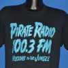 80s Pirate Radio 100.3 FM Welcome To the Jungle t-shirt Large
