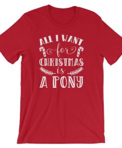 All I Want For Christmas Is A Pony Funny Presents T-Shirt