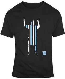 Argentina Lionel Messi Soccer Football World Cup 2018 Soccer Fan Silhouette T Shirt