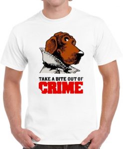 Cool 80's Mcgruff The Crime Dog Take A Bite Out Of Crime Retro T Shirt