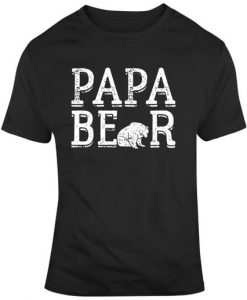 Father's Day Gift Papa Bear Distressed Cool V2 T Shirt