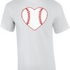 I Love Baseball Heart Shirt