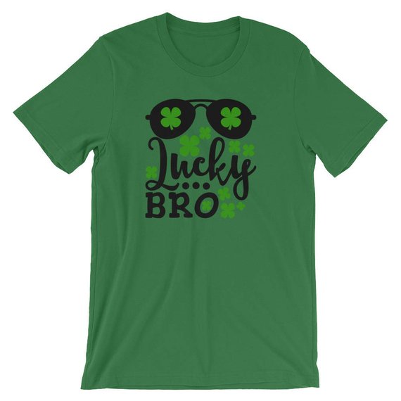 Lucky Bro Shamrocks And Sunglasses Cute St. Patrick's Day Unisex T-Shirt