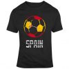 Spain Soccer Football World Cup 2018 Soccer Fan Ball Silhouette Distressed Flag V2 T Shirt