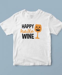 Happy hallowine tshirt, black tshirt, white tshirt, wine lover gift, wine tshirt, fun halloween shirt, fall shirt, halloween tshirt