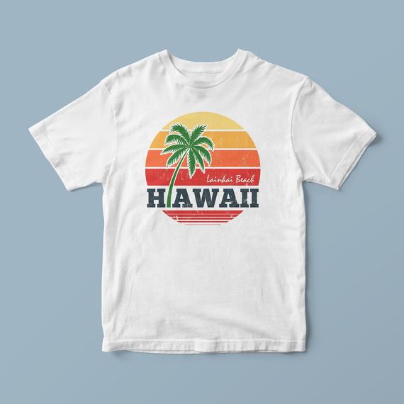 Hawaiian shirt, beach shirt, summer gift, summer tshirts, beach lover gift, vacation shirt, sunset lover shirt, hawaiian gifts, white tshirt