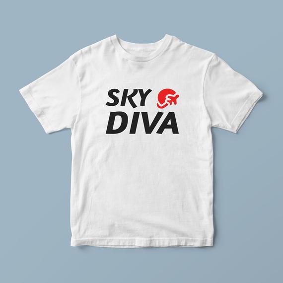 Sky Diva travel shirt, traveler shirt, pilot shirt, sky shirt, plane printed tee, sky travelers, cabin crew tshirt, travel lovers gift