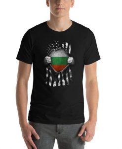 Bulgarian American Shirt, American Flag T Shirt, Bulgarian Flag Shirt, Bulgaria Shirt, National Flag, Football Shirt, Pride, DNA, Roots,Gift